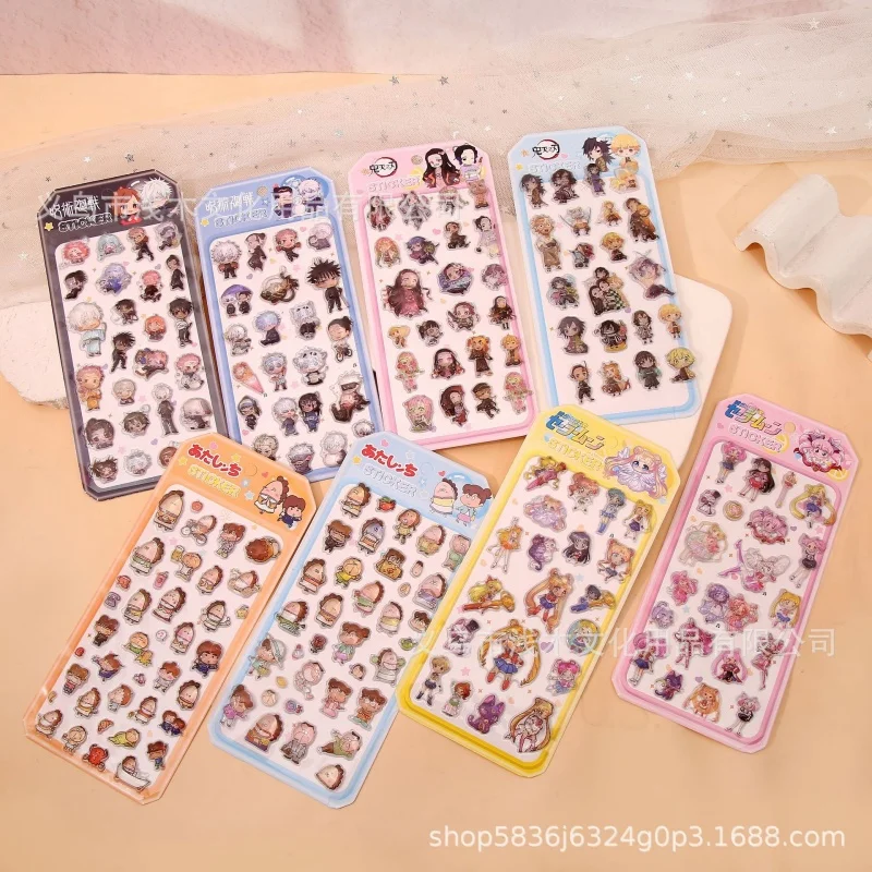autocollant-3d-en-relief-d'animation-japonaise-autocollant-en-cristal-de-personnage-d'anime-bidimensionnel-pour-coque-de-telephone-diy-et-carnet-de-notes