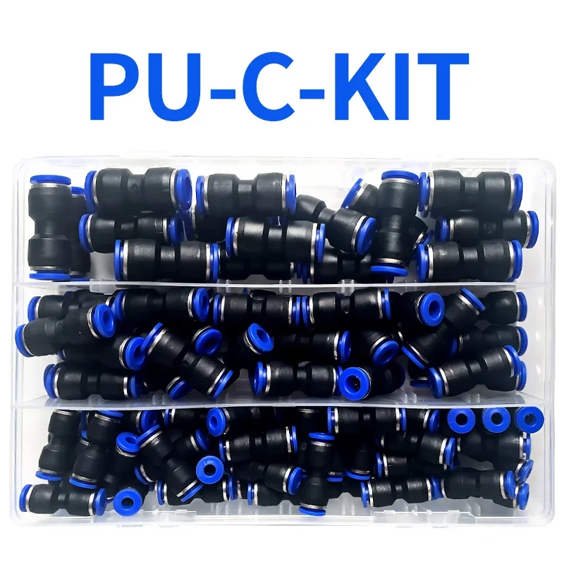 Boxed PU  Fittings for Pneumatic Hose Quick Connectors For Air Water Hose Tube Push in Straight