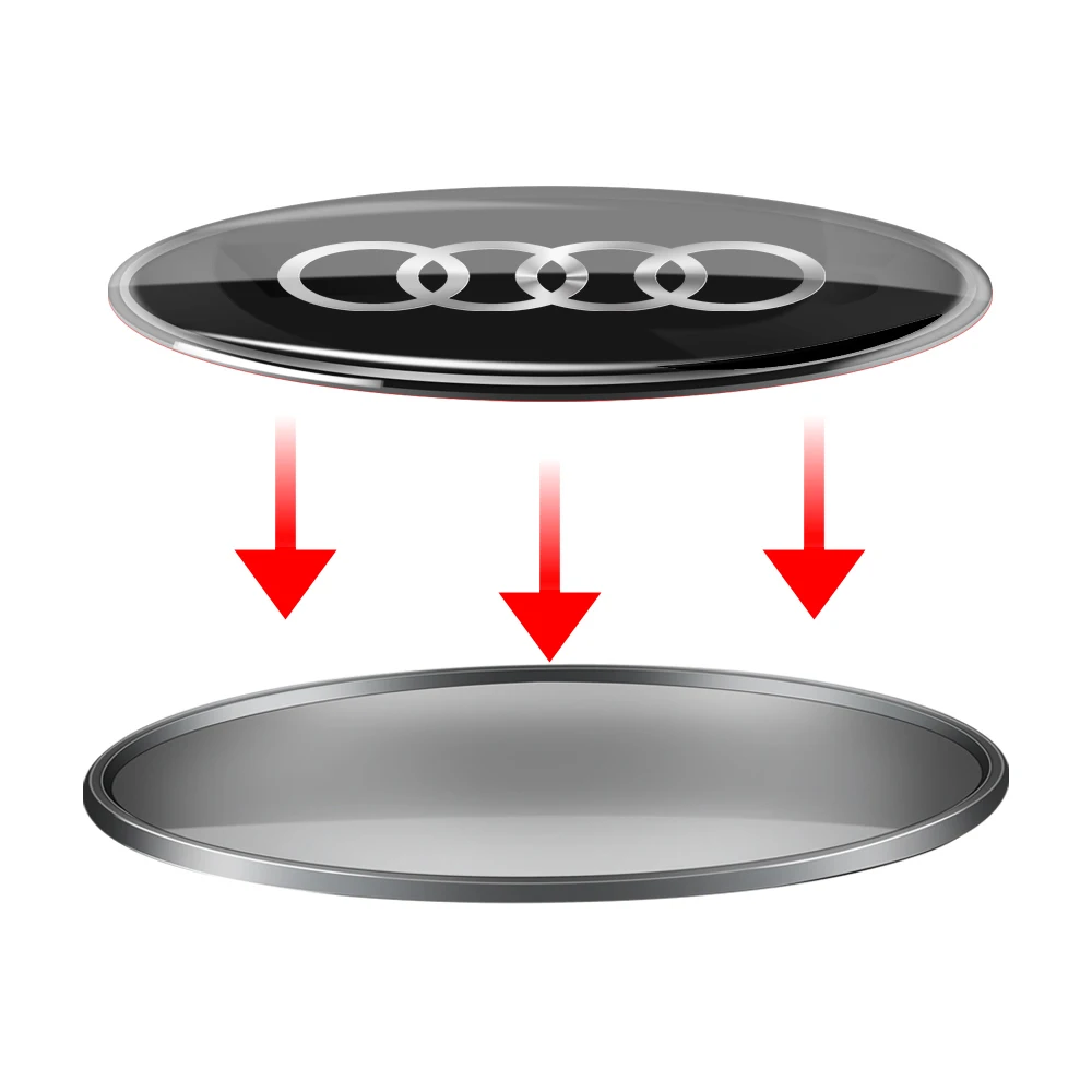 3D Car Oval Aluminum Cover Emblem Sticker Auto Accessories For Audi Sline Quattro Q3 Q5 Q7 A1 A2 A3 A4 A5 S3 S5 SQ5 SQ7 RS5 RS7