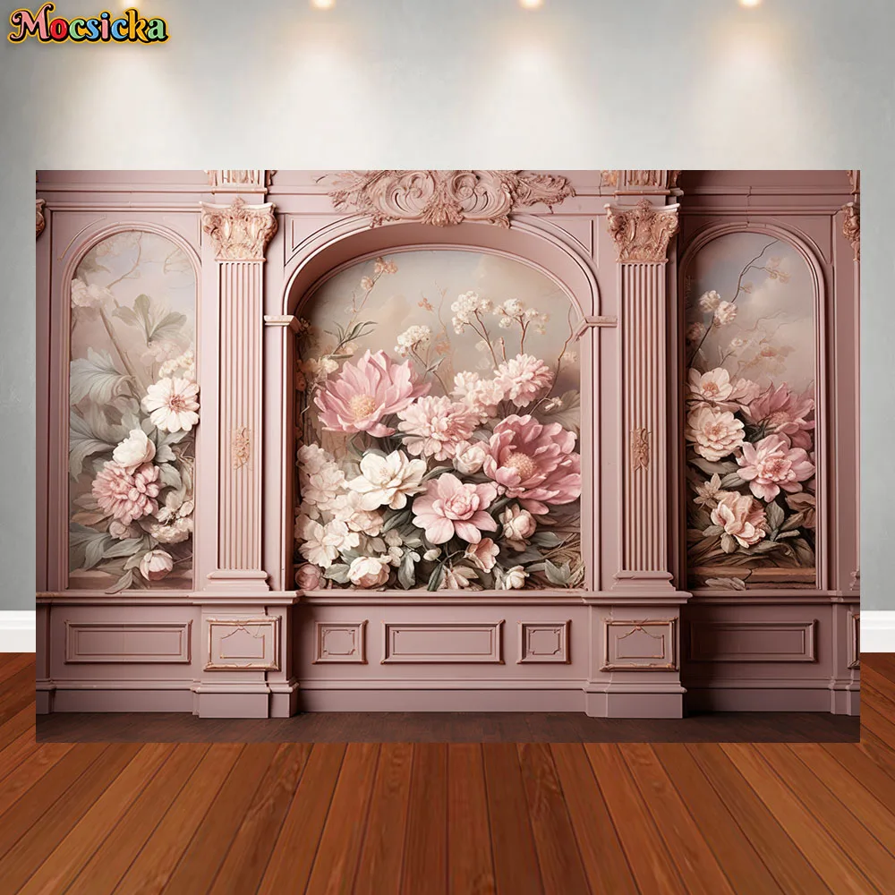 Spring Wooden Wall Photography Backdrops Garden Flowers Kids Adult Child Baby Background Decoration For Portrait Studio Props