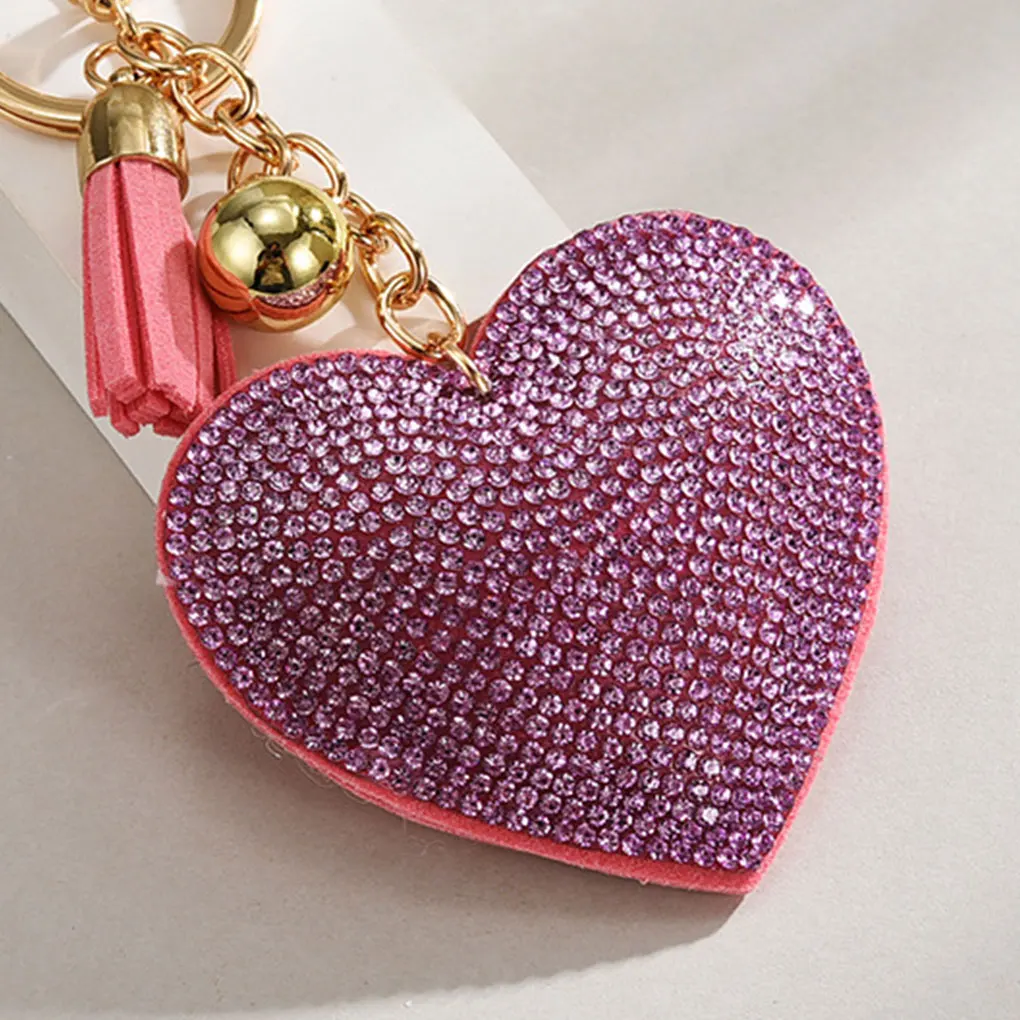 2/3/5 Stylish Heart-shaped Pendant Key Chain Versatile And Modern Gifts Heart-shaped Pendant Keychain