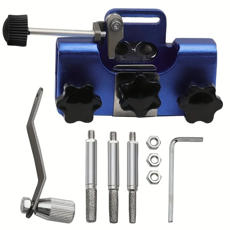 For Chain Saws Hand Cranked Chain Saw Sharpening Fixture Chain Saw Sharpening Kit, Hand Cranked Quick Sharpening Tool