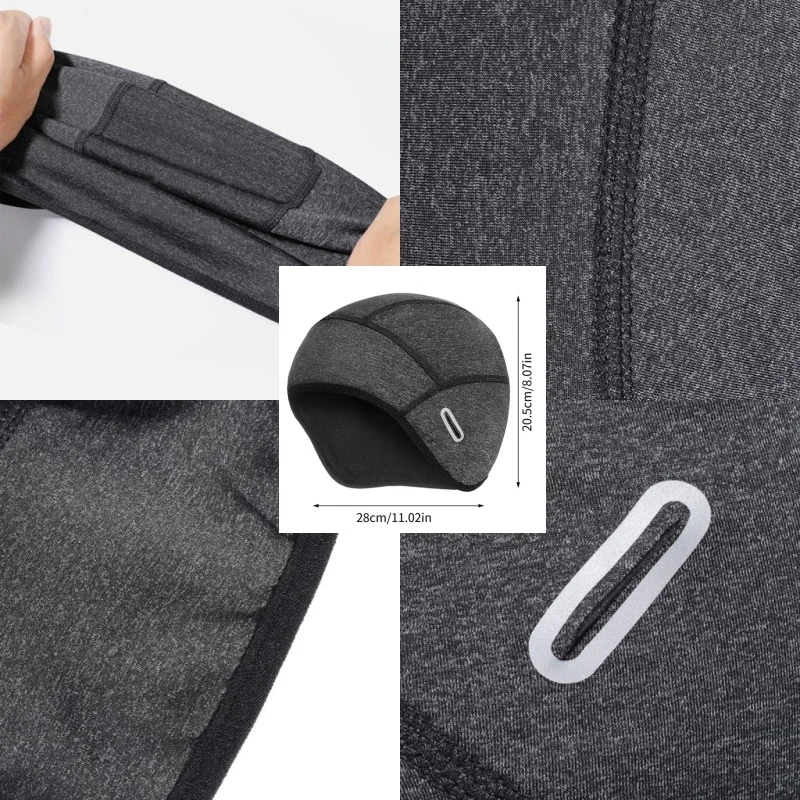 الشتاء الدراجات قبعة دافئة خوذة الجبلية بطانة الصوف الجمجمة قبعة الحرارية الرجال النساء تشغيل التزلج ثقب النظارات يندبروف أغطية الرأس #6