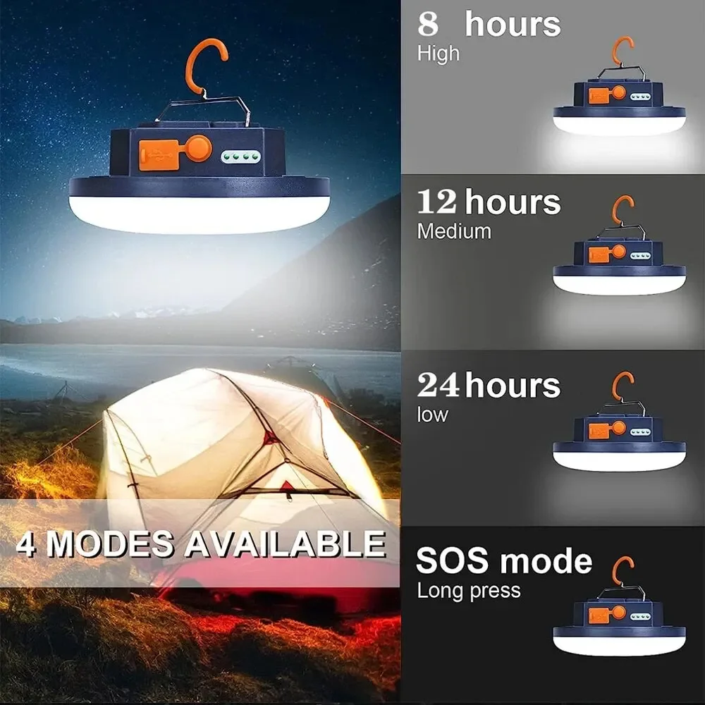 Tent Light Rechargeable Lantern Portable Emergency Night Market Light Outdoor Camping Bulb Lamp Flashlight Home Emergency LED