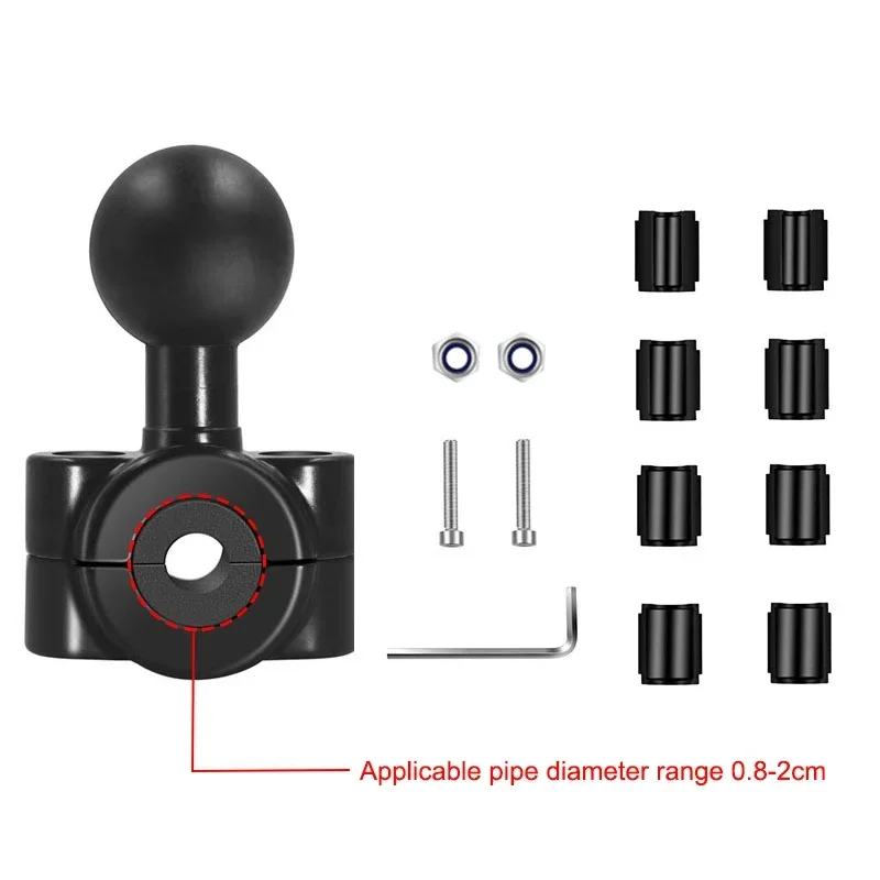 Rail Mount 1'' Inch 25mm Ball Car Headrest Motorcycle Scooter Rearview Mirror Stem Bar Mount For 1 inch Double Socket Arm