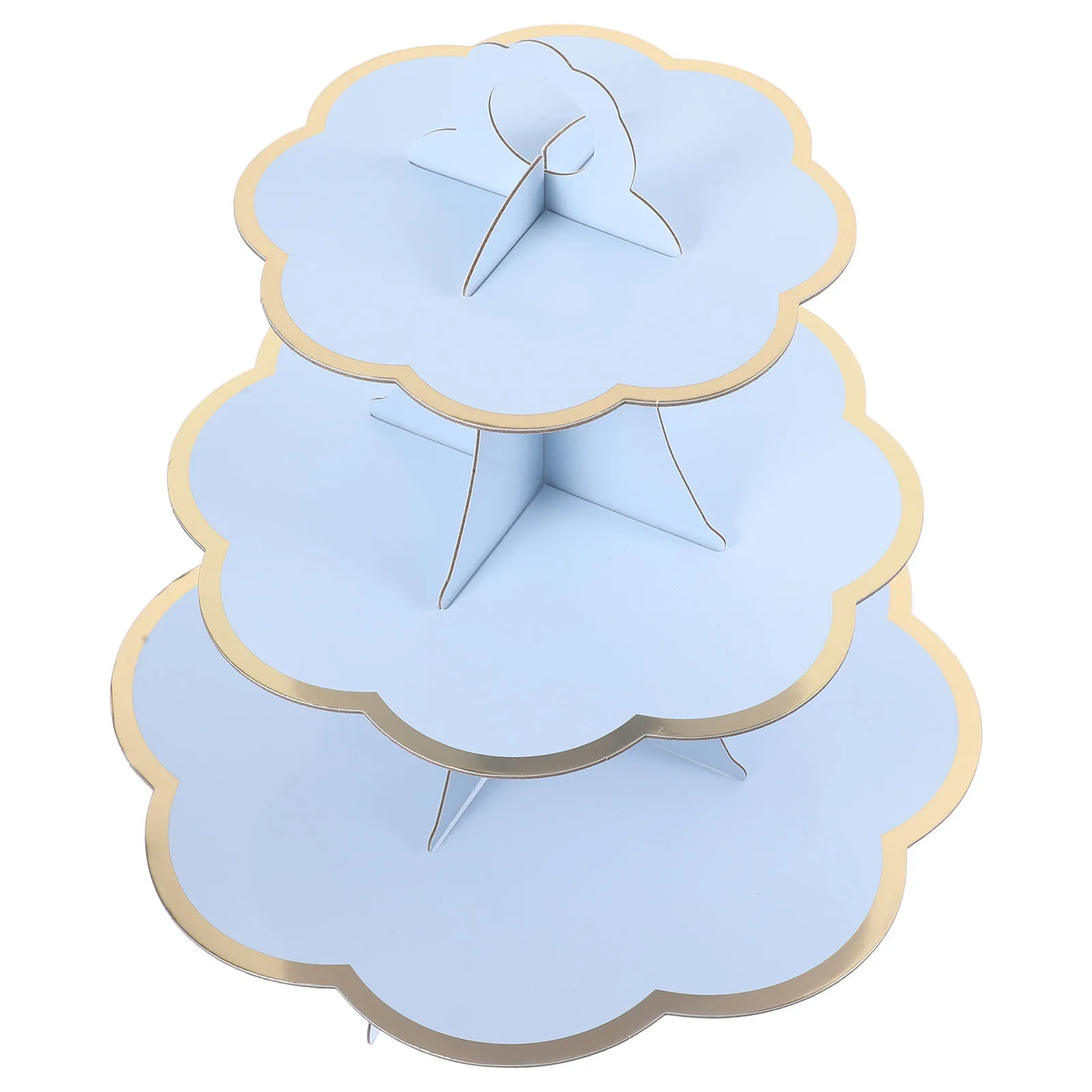 

Paper Cake Stand Disposable 3 Tier Cake Holder Cupcake Display Party Dessert Rack Elegant Round Tiered Tray Stand
