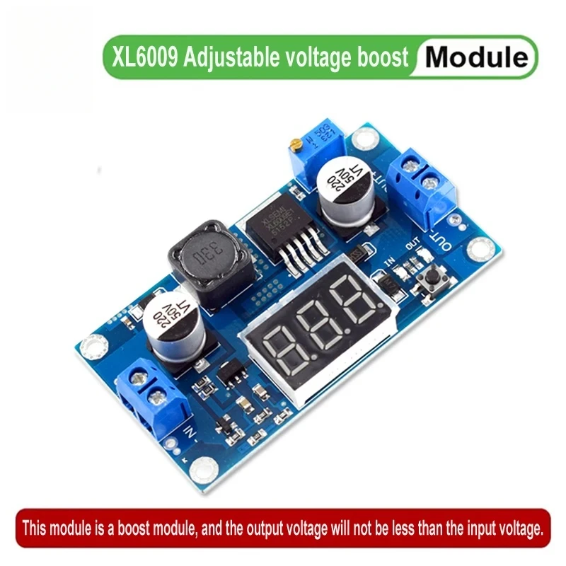 Versão Atualizada XL6009 Módulo Boost DC-DC 5V-32V Para 5V-40V 4A Módulo de Fonte de Alimentação Ajustável com Display Digital