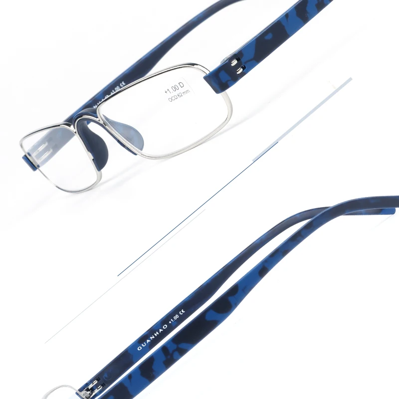 Guanhao lunettes de lecture optiques transparentes homme clair femmes presbytie hypermétropie lunettes de lecture cadre alliage ultraléger HD vue