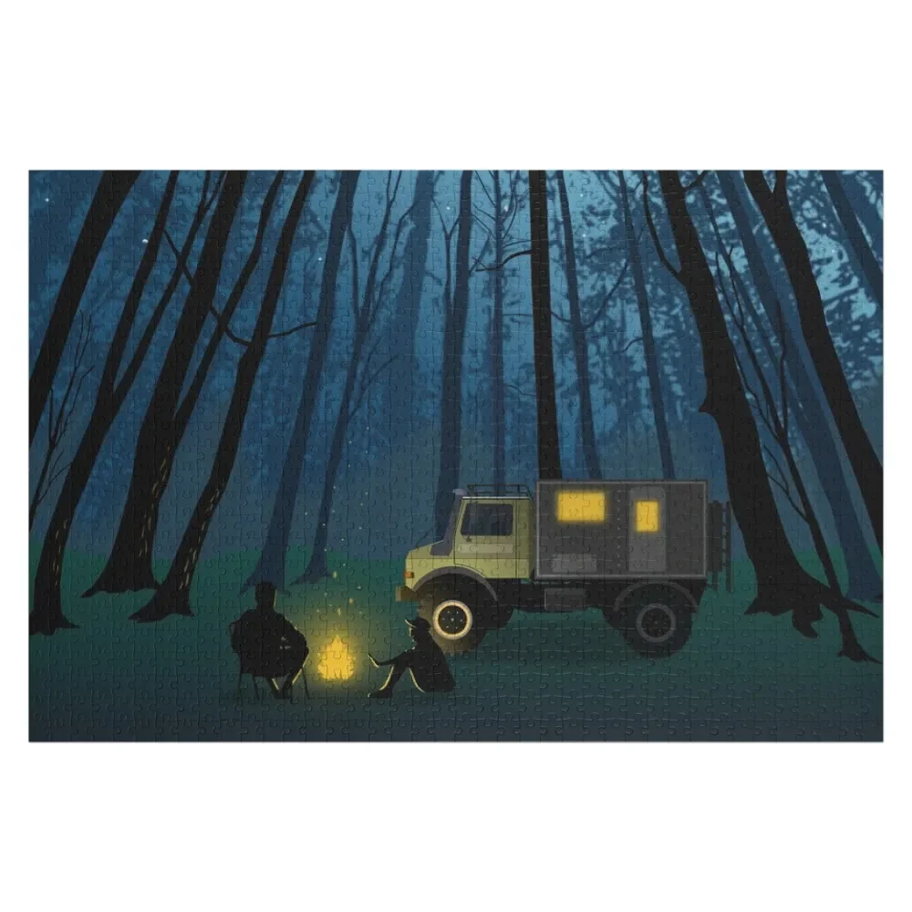 

Twilight Unimog Overlander Forest Camping Jigsaw Puzzle Custom Gift Photo Personalized Gifts Baby Wooden Puzzle