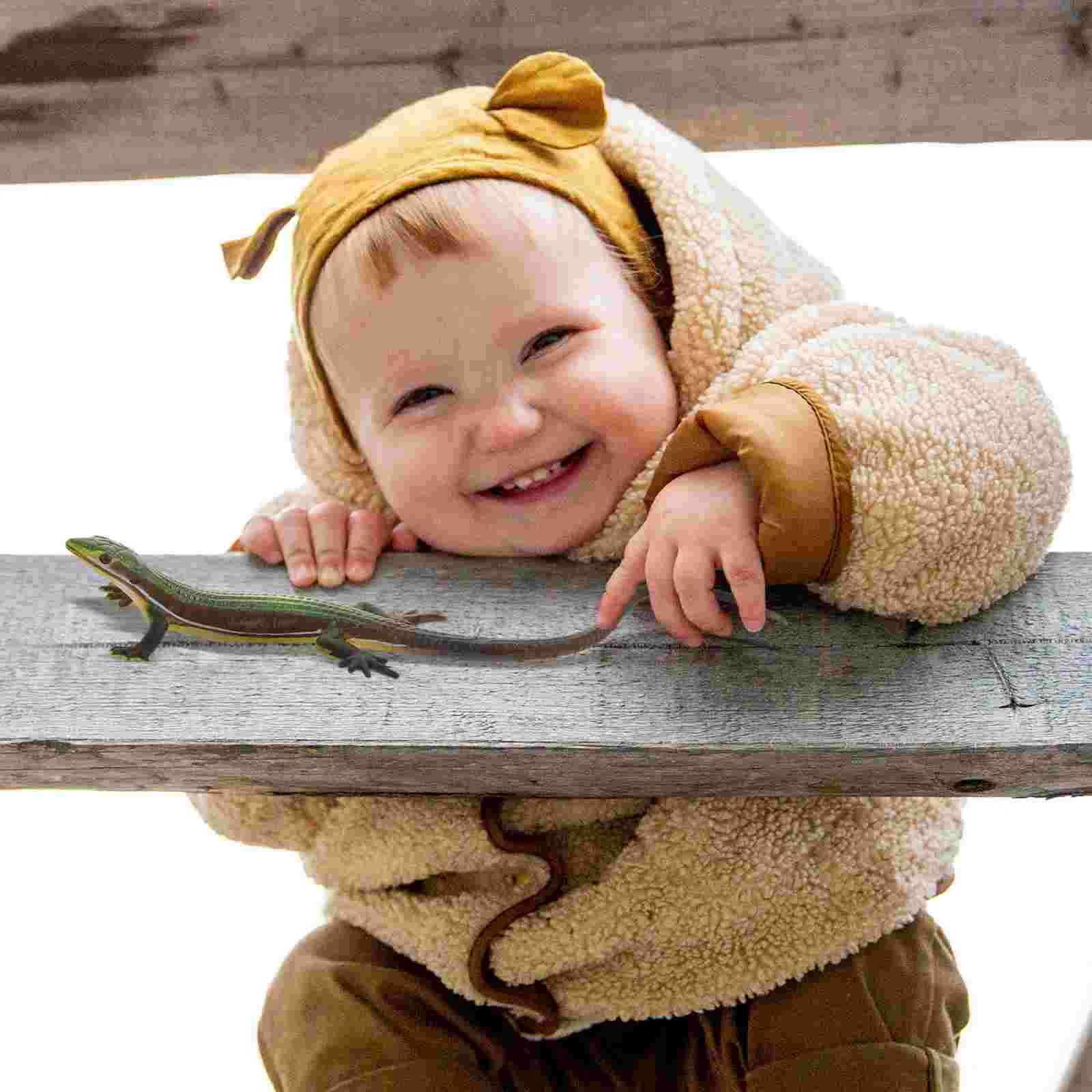 Simulation Lizard Model Kids Ornament Reptile Decor Toy Figurine Statue Children