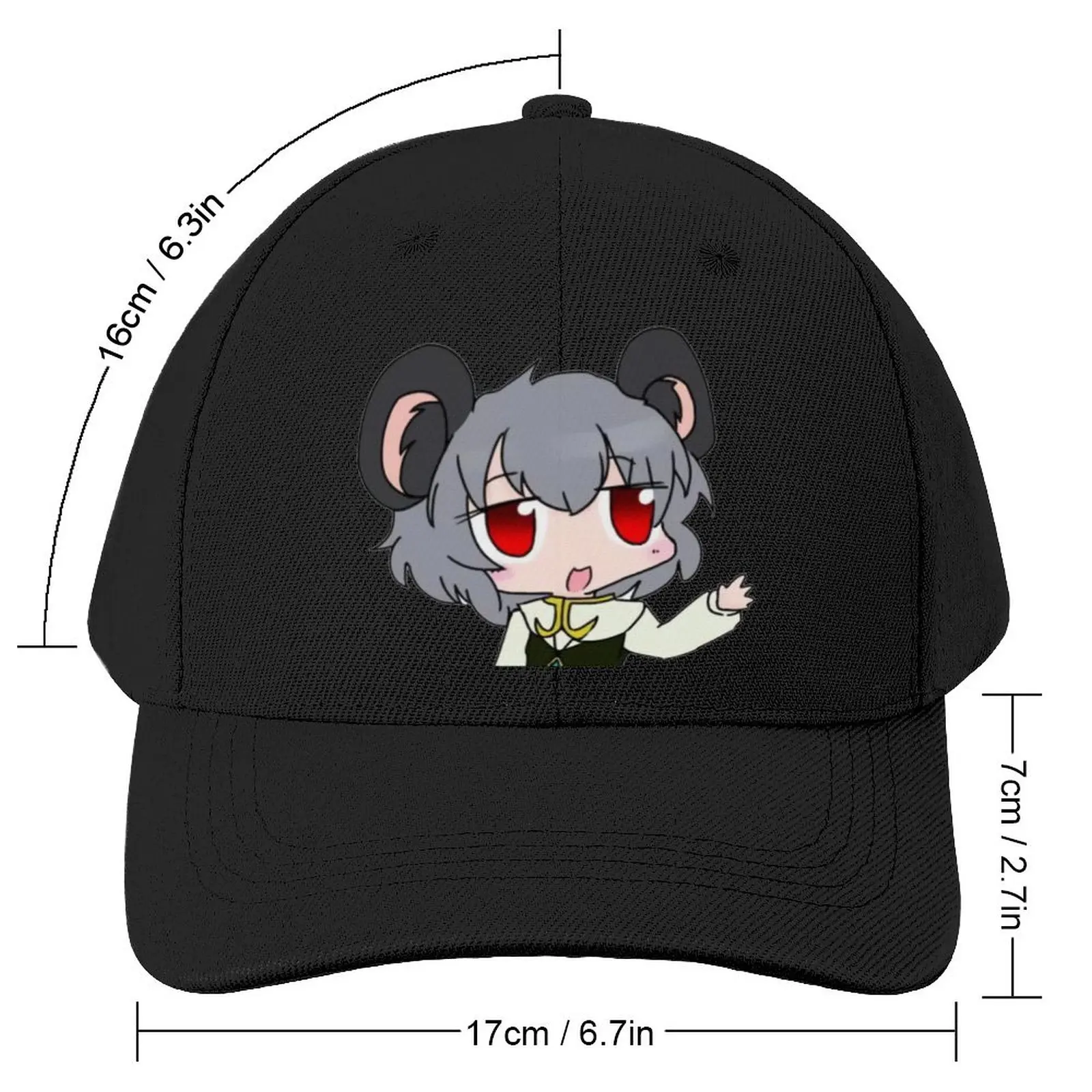 Nazrin Nyn | Touhou Nazrin | Funny mouse girl Baseball Cap Hood Hat Man For The Sun Golf Hat Sunhat derby hat Caps Women Men's