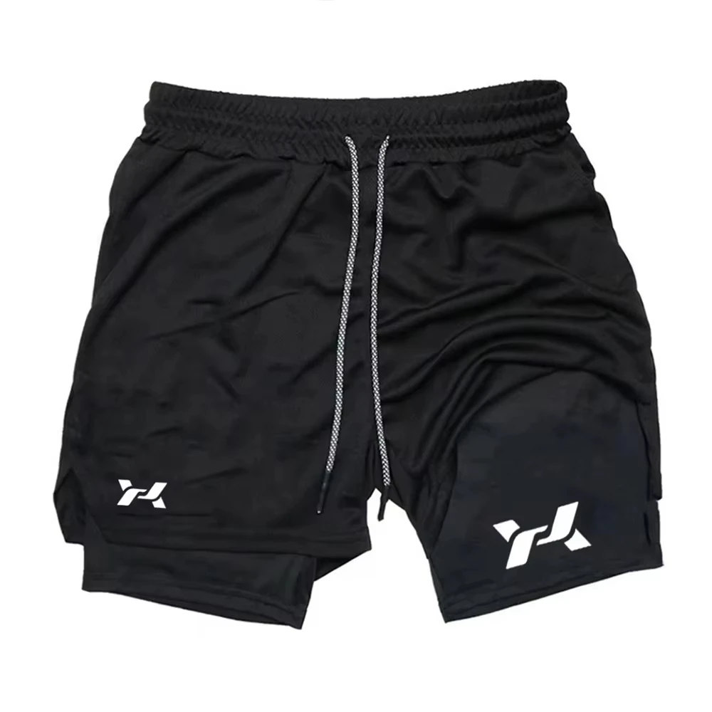 

2026Men's Two-in-one Sports Shorts Breathable Casual Quick-drying Double-layer Shorts Running Sportswear Bottoms