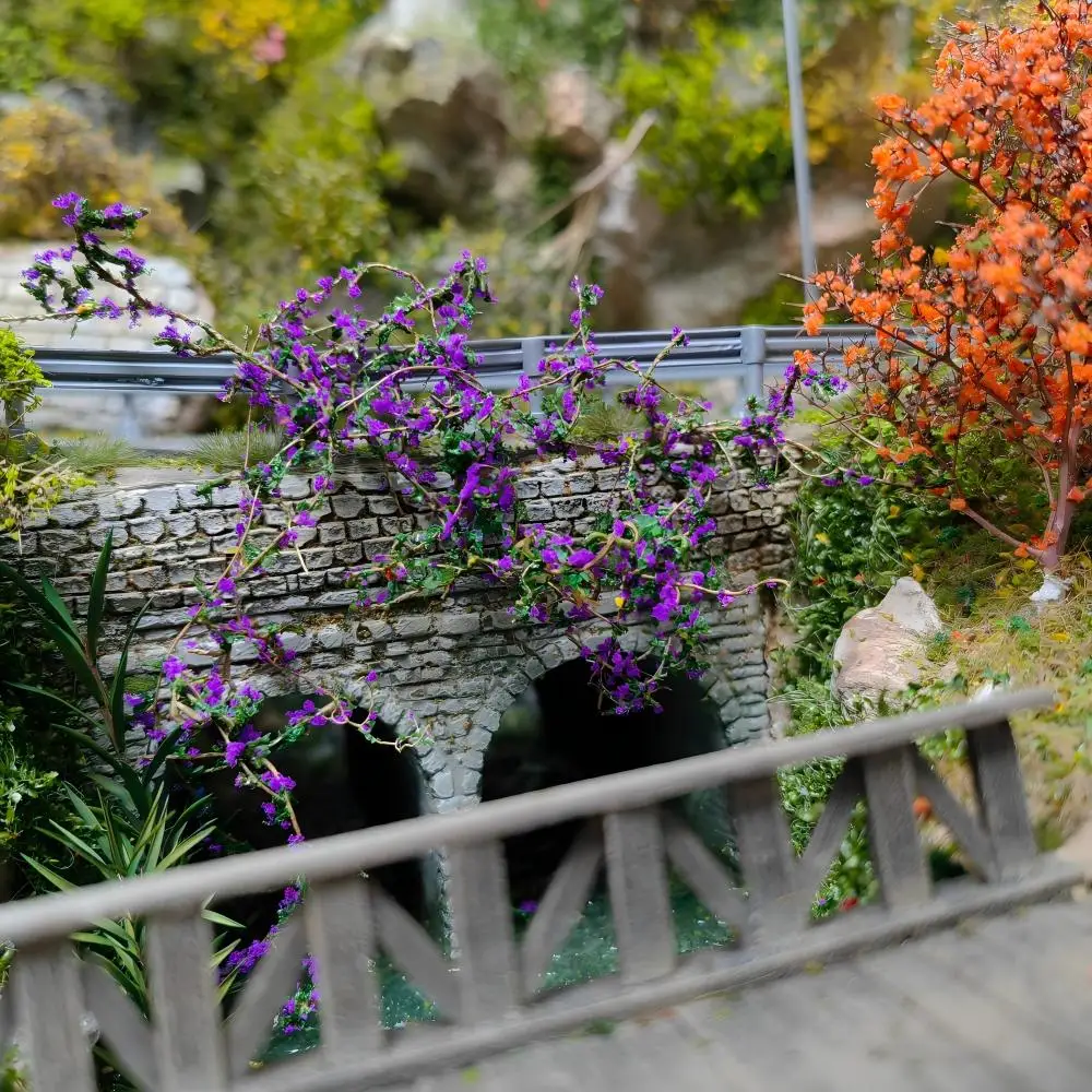Artificial Flower Vine Model Mini Greenery Rattan Micro Landscape Decor for Diy Sand Table Model Scene Building/Railway Layout