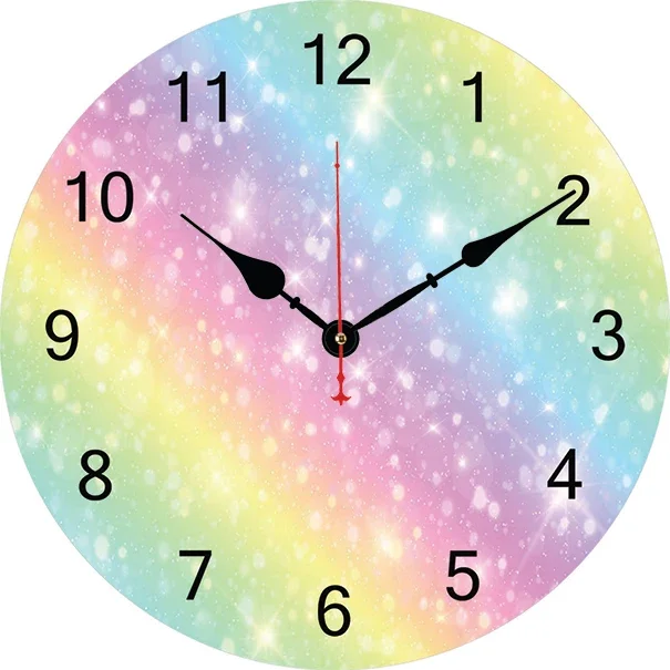 Fantasy Rainbow Wall Clock Modern Design Living Room Bedroom Office Decoration Kitchen Clock Art Wall Watch Home Decor