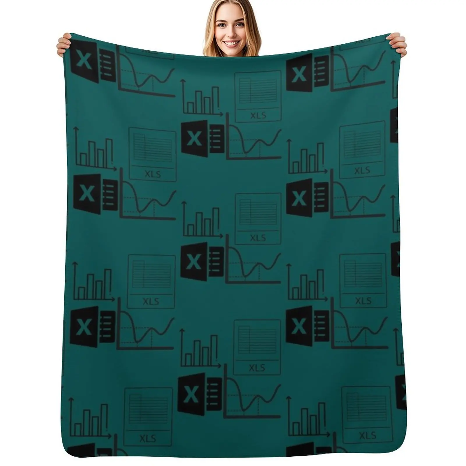 Excel Data Analytics Throw Blanket For Decorative Sofa blankets ands Softest christmas gifts Heavy wednesday Blankets