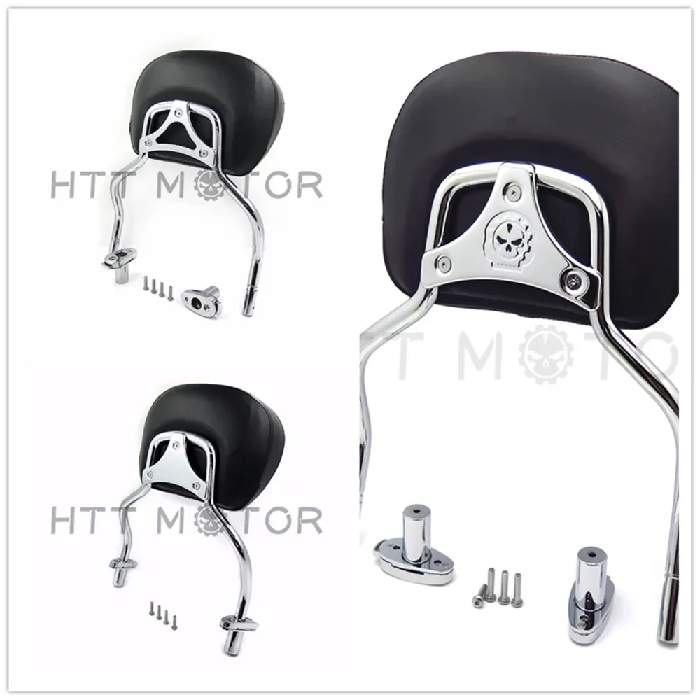 

Motorcycle Detachable Sissy Bar Pad W/ Backrest for 2015-2020 Harley Davidson FLRT FreeWheeler