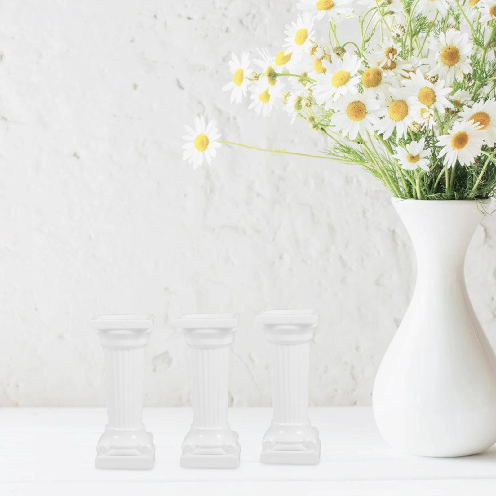 12pçs decoração de pilar romano, mini coluna para artesanato diy, decoração de mesa, ornamento de mesa de areia, paisagem em miniatura