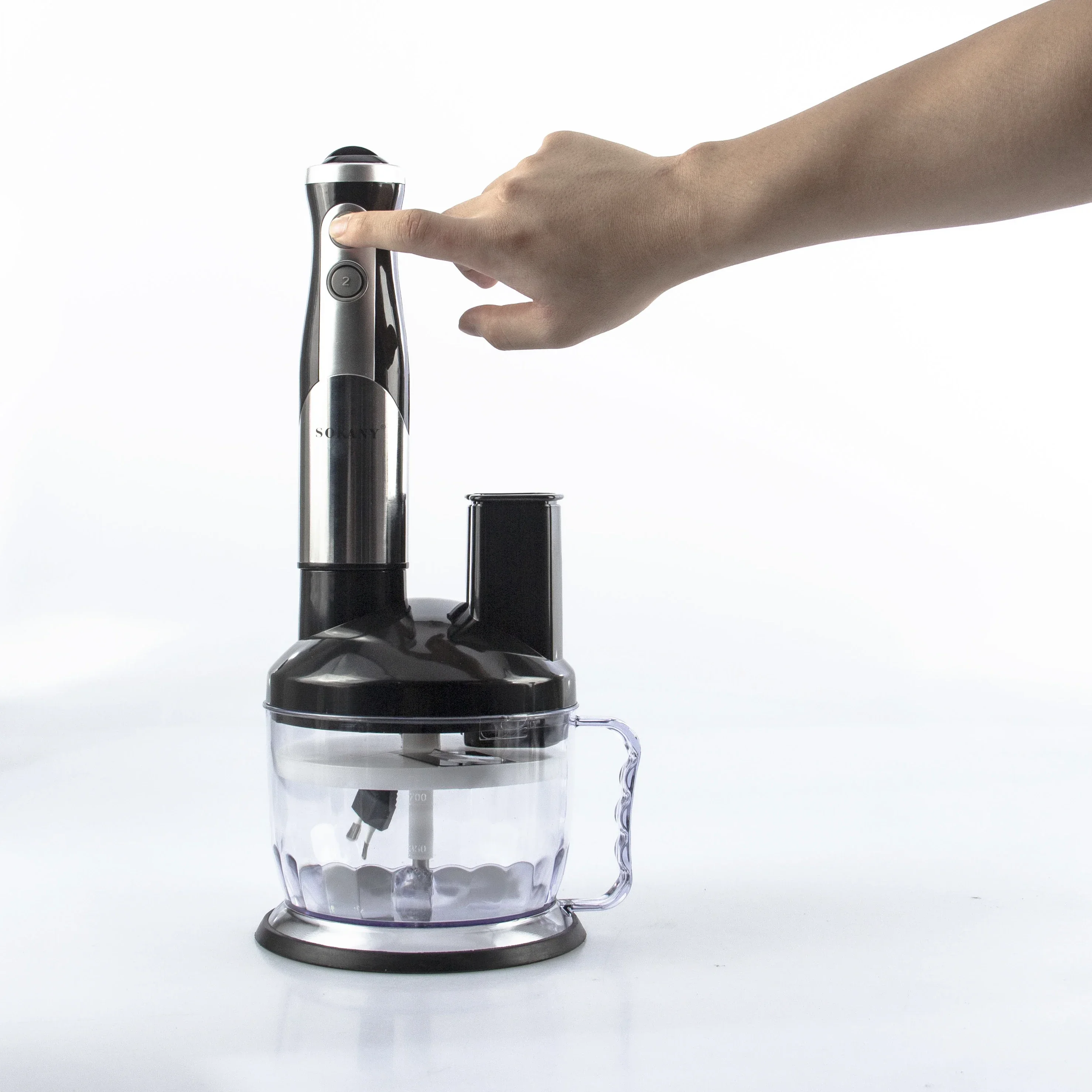 خلاط يدوي 8 في 1، خلاط كهربائي متعدد الوظائف ورغوة الحليب للمخفوقات والهريس والعصائر