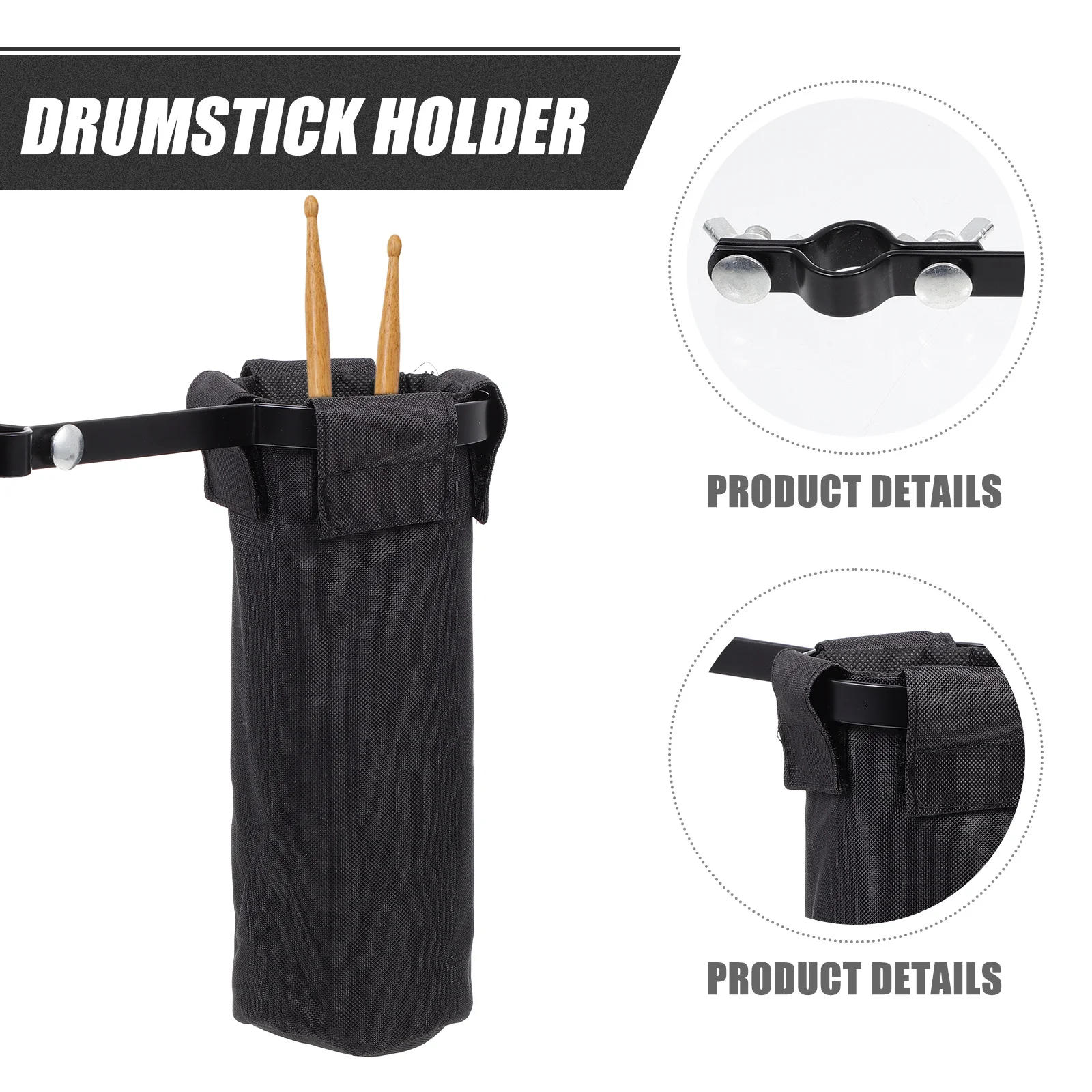 

1 Set Of Drum Stick Storage Pouch Durable Portable Drumstick Container Professional Drum Accessory For Percussion Instrument
