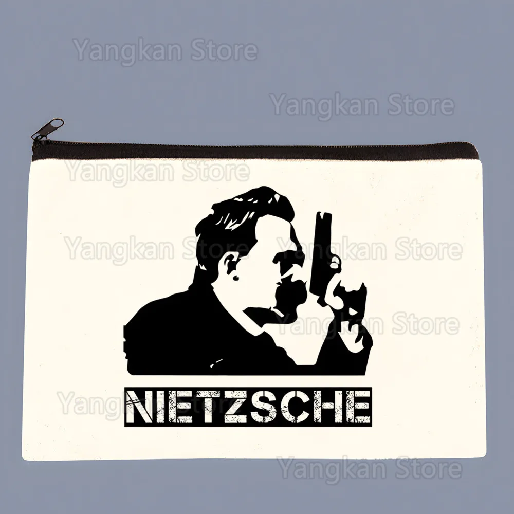 God Is Dead Friedrich Nietzsche Nihilist Canvas Coin Purse Custompattern Storage Pouch Canvas Bag New Coin Bag Key Coin Purse