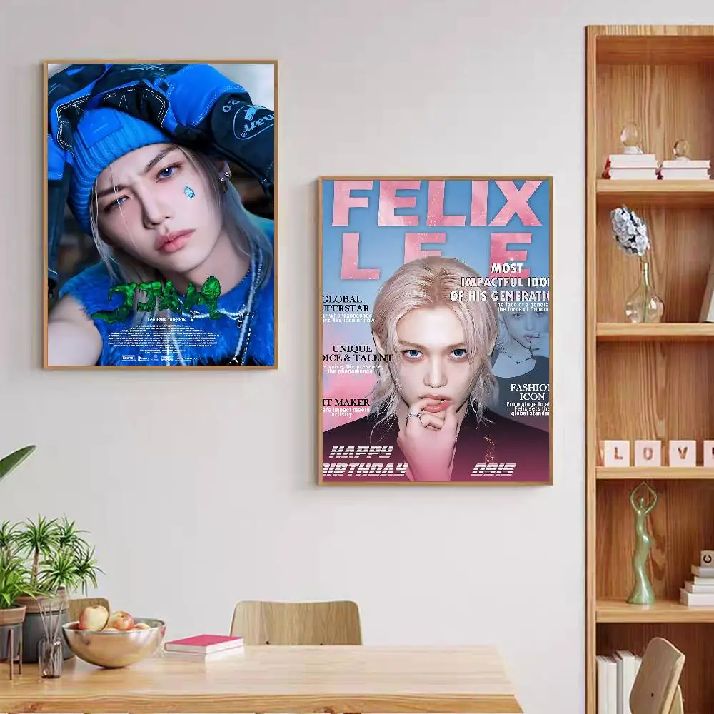 Male Singer F-FelixS Famous Popular Vintage Posters Sticky Vintage Room Home Bar Cafe Decor Kawaii Room Decor