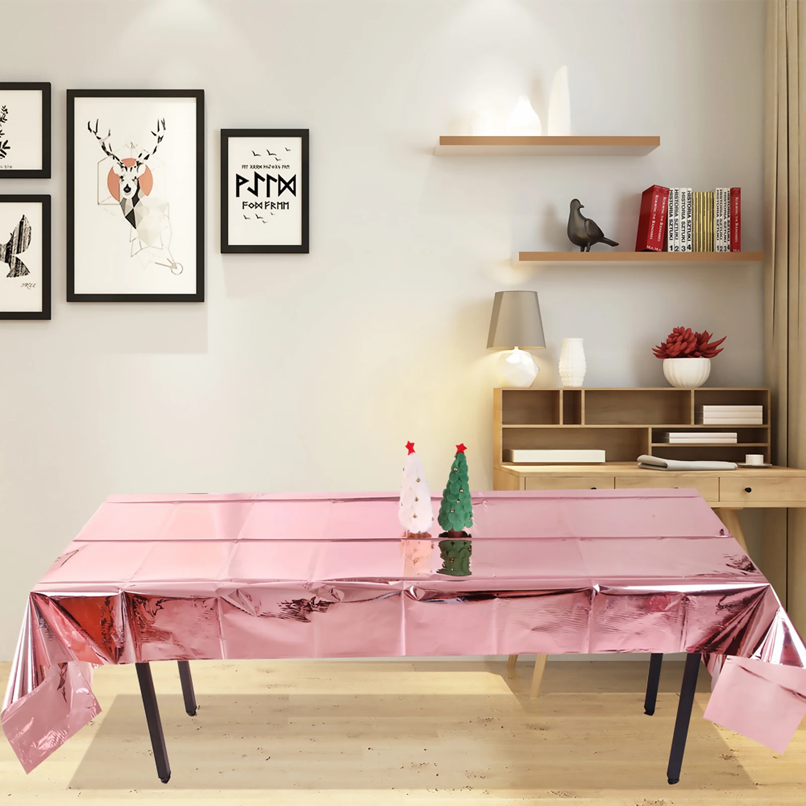 

3Pcs Exquisite Tablecloth Adornment Multi Purpose Party Tablecloths for Home Gathering Bright Elegant Design Tablecloth