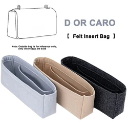 EverToner-organizador de bolsa de inserción de fieltro para CARO, bolso de mano de maquillaje para mujer, monedero interior, delineador portátil, divisor moldeador de almacenamiento
