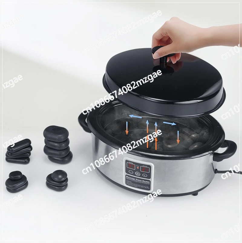 

Digital Hot Stone Warmer Heater Pot, Touch Screen Constant Temperature Control for Massage Therapy Stones Heating