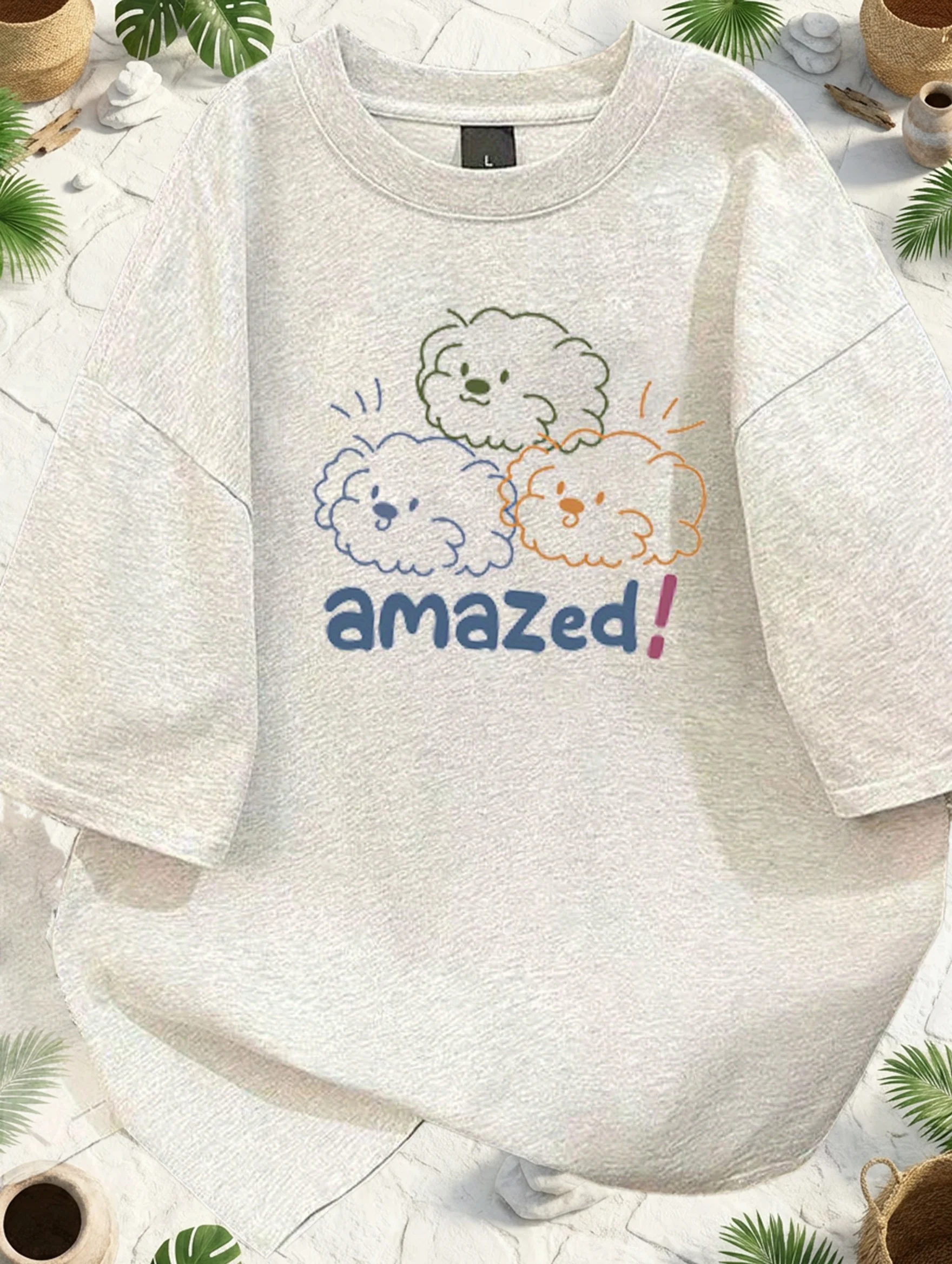 Cute Dogs T-Shirt Women Men Kawaii Cartoon Puppy Graphic Short Sleeve Tee Dog Lover Casual Shirt Gifts