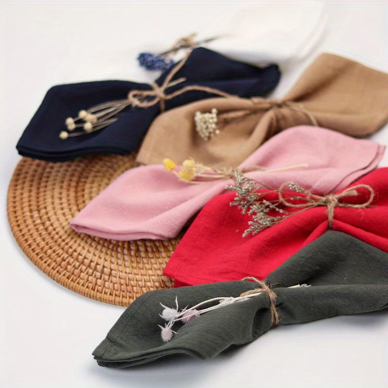 

4/6/10 шт. тканевые салфетки для свадебного стола, моющиеся, многоразовые, для свадебной вечеринки, девичника, дня рождения, Рождества