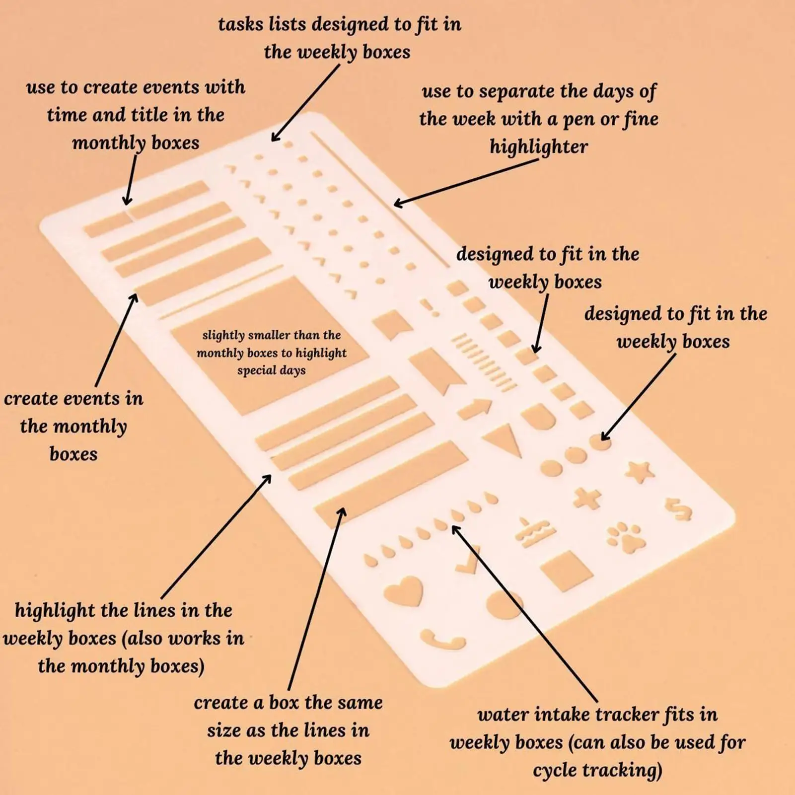 مخطط الإستنسل مخطط الاستنسل مجلة منقط حاكم لافتات قائمة الطوابع حروف المرجعية مذكرات سجل القصاصات الرسم