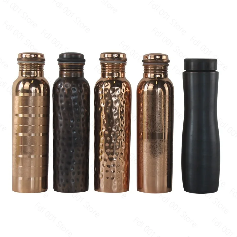 Imported pure copper handmade water bottle portable outdoor travel portable cold kettle