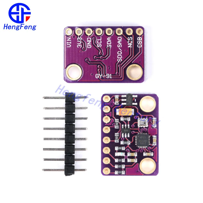 MPU-9250 MPU9250 BMP280 SPI IIC/I2C 10DOF Acceleration Gyroscope Compass 9-Axis Sensor Board Module GY-91 For Arduino 3-5V