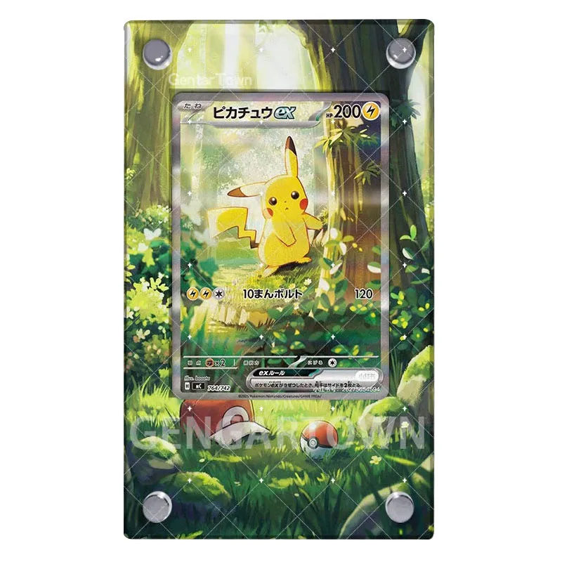 Pocket Monster Lillie Card Espositore Anime Gioco classico PTCG Clefairy Erika Collezione di carte Cornice per foto in acrilico Giocattolo fai da te Regalo
