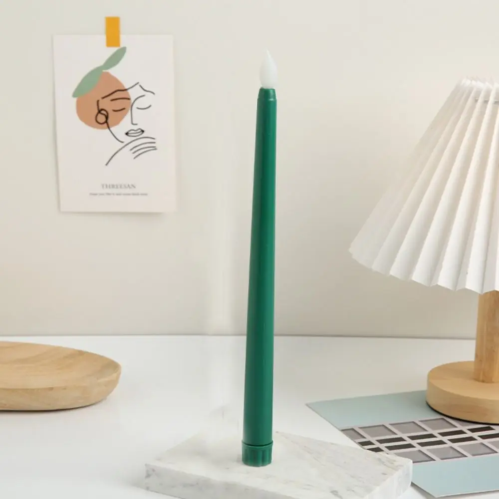 

Светодиодные свечи-имитация с эффектом пламени, на батарейках, 3D-фитиль, креативные беспламенные конические свечи для Рождества