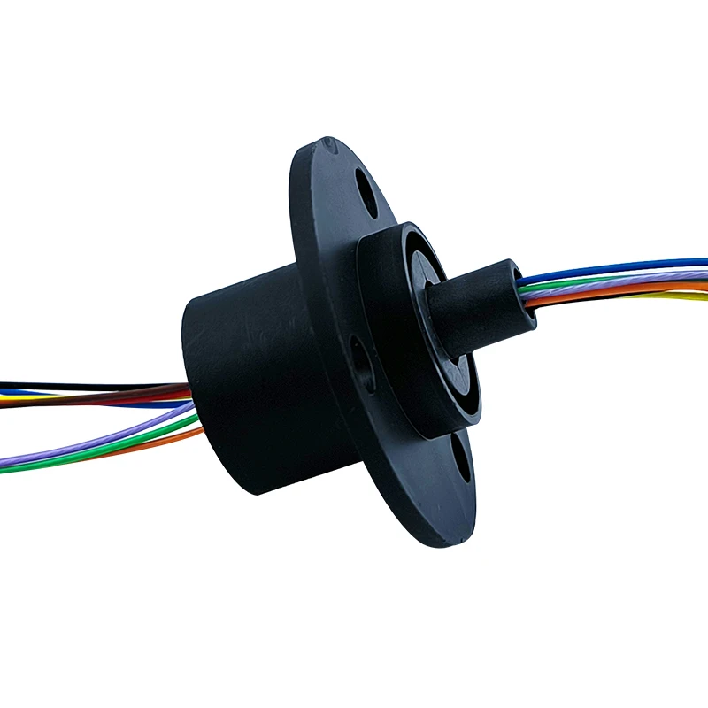 8-Way 2A Cap Type Flange Slip Ring 22mm Outer Diameter 360 Degree Rotating Conductive Ring for Electronics