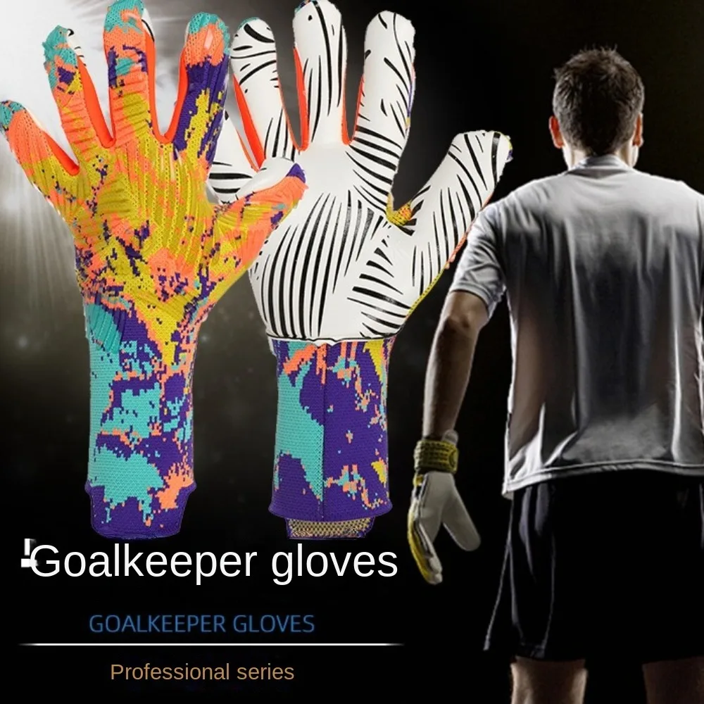 Anti Slip Goalkeeper Gloves Thickened Latex Kids Football Goalie Gloves Cushioning Soft Game Goalkeeper Gloves Soccer