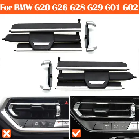 자동차 대시보드 미들 에어컨 AC 벤트 아울렛 그릴 수리 키트, BMW 1 2 3 4 Z4 X3 X4 시리즈 F40 F44 G20 G26 G29 G01 G02