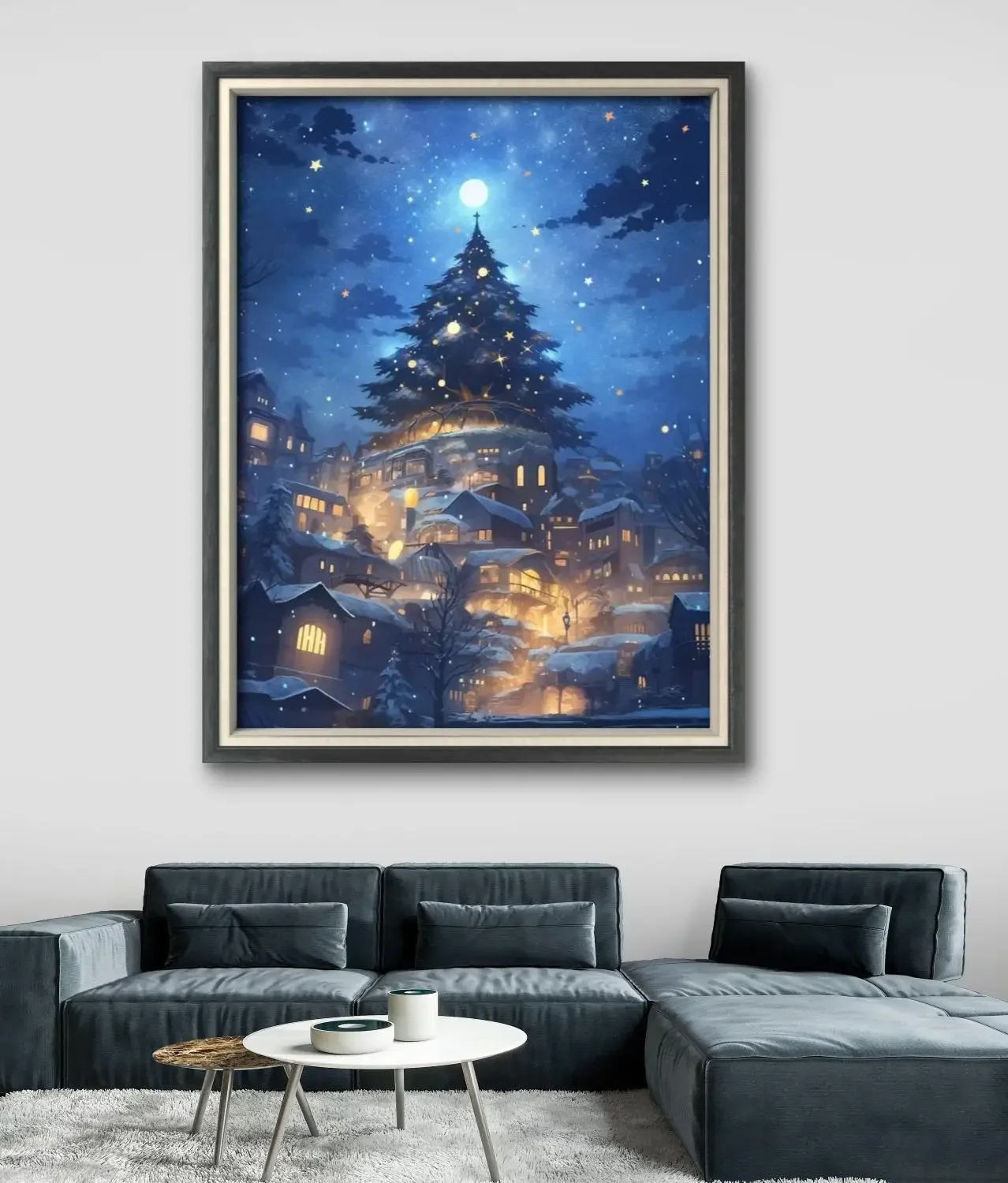 Natale Inverno Festival Arte Pittura a olio digitale fai-da-te Amici di famiglia Raccolta Regalo dipinto a mano per la decorazione della parete di casa