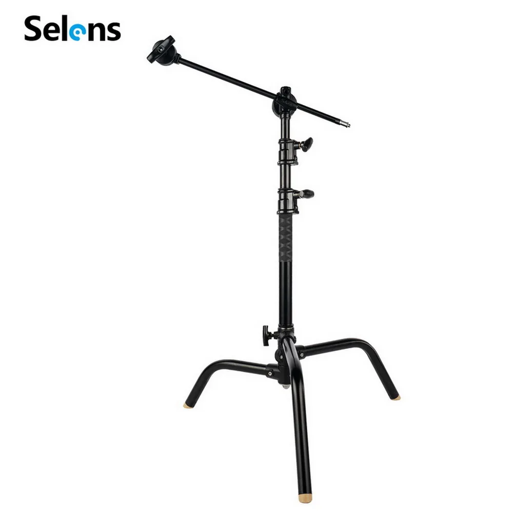 

Selens 20 Inch Light Stand Stainless Steel Photography Heavy Duty C-Stand Tripod With Boom Arm Fit For SoftBox Lamp Reflector
