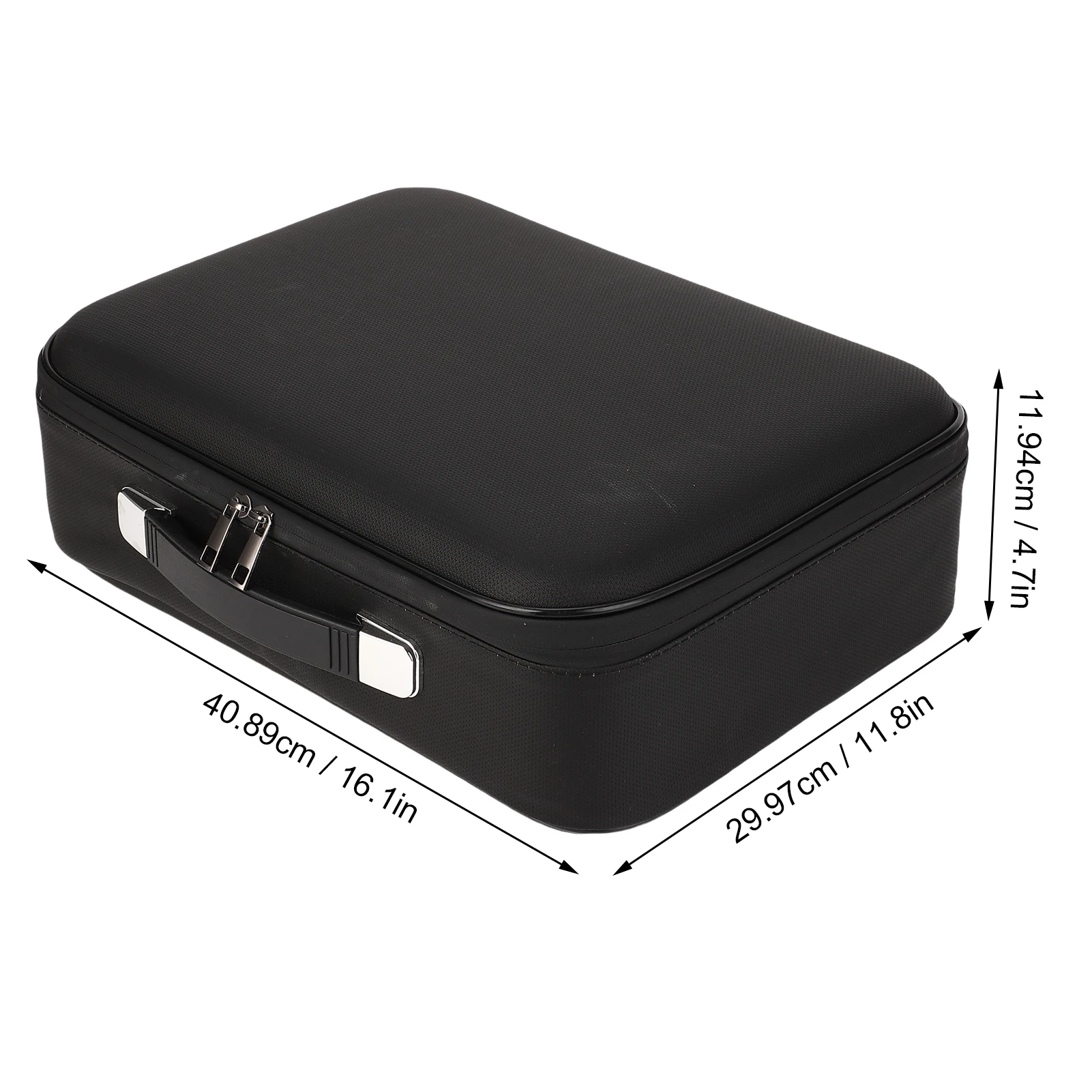 Scatola per documenti ignifuga Borsa per organizer per documenti multifunzionale a prova di pioggia con guscio rigido con 13 tasche per cartelle da viaggio