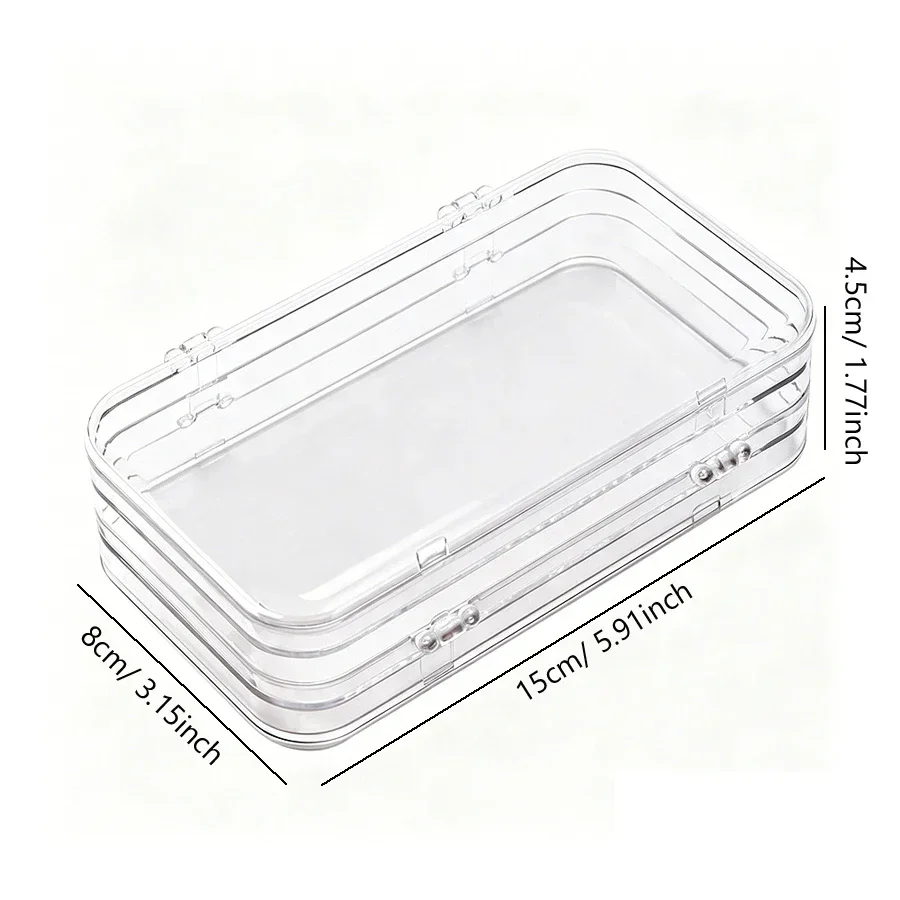 Clear Foldable Press On Nail Storage Box, Dustproof Nail Tips Display Organizer Case for Salon & DIY Nail Design view 6