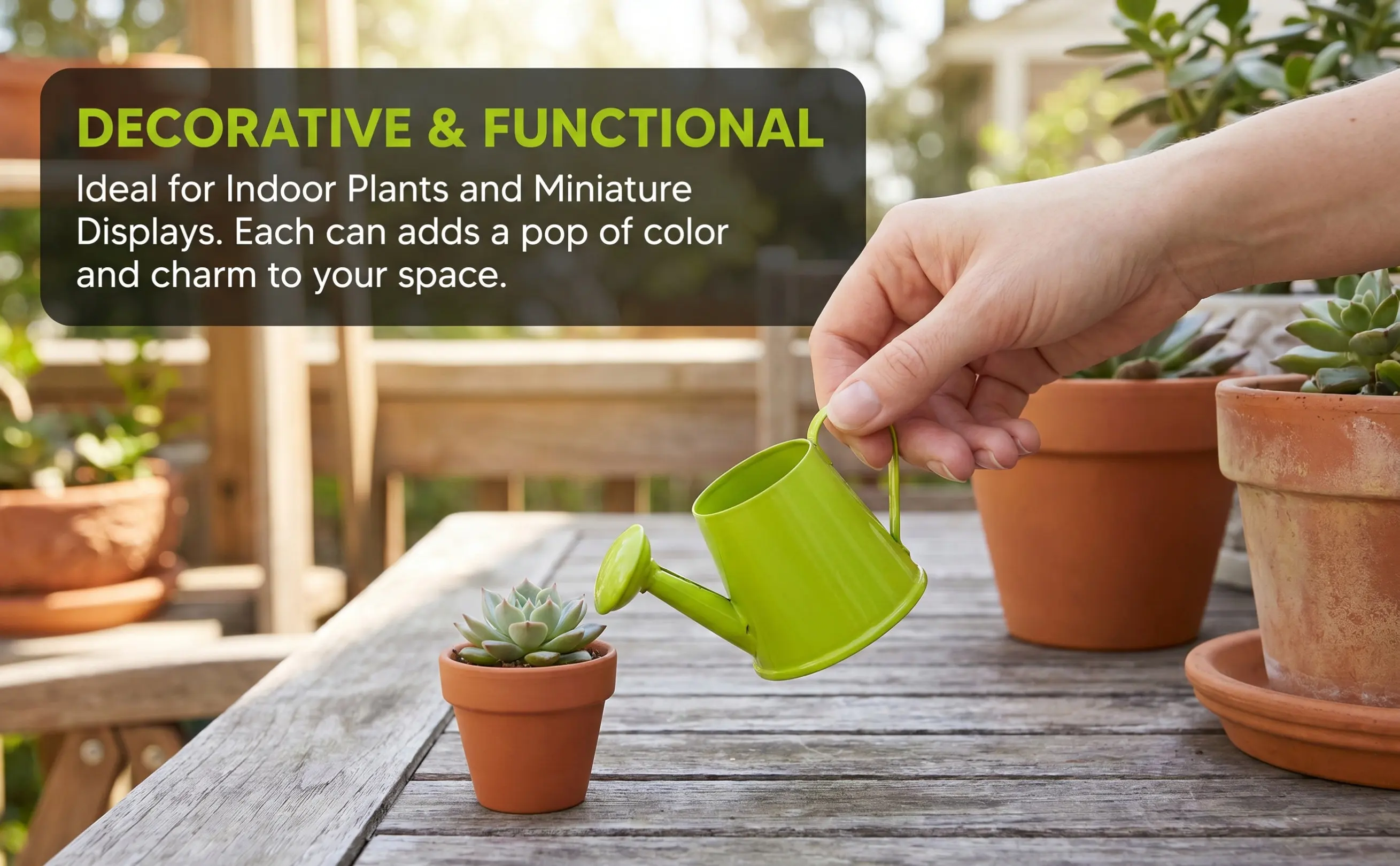 12Pcs Mini Iron Watering Cans Small Kettles Cute Plant Watering Containers Indoor Garden Use Water Pot for Plant