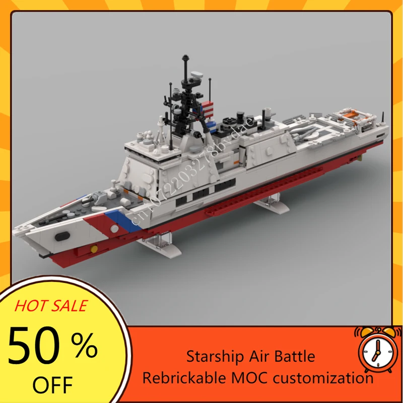 1103PCS MOC USCG Taglierina di sicurezza nazionale Puzzle Nave da guerra Set Assemblaggio Puzzle creativo Regalo di compleanno di Natale Giocattoli per bambini Età