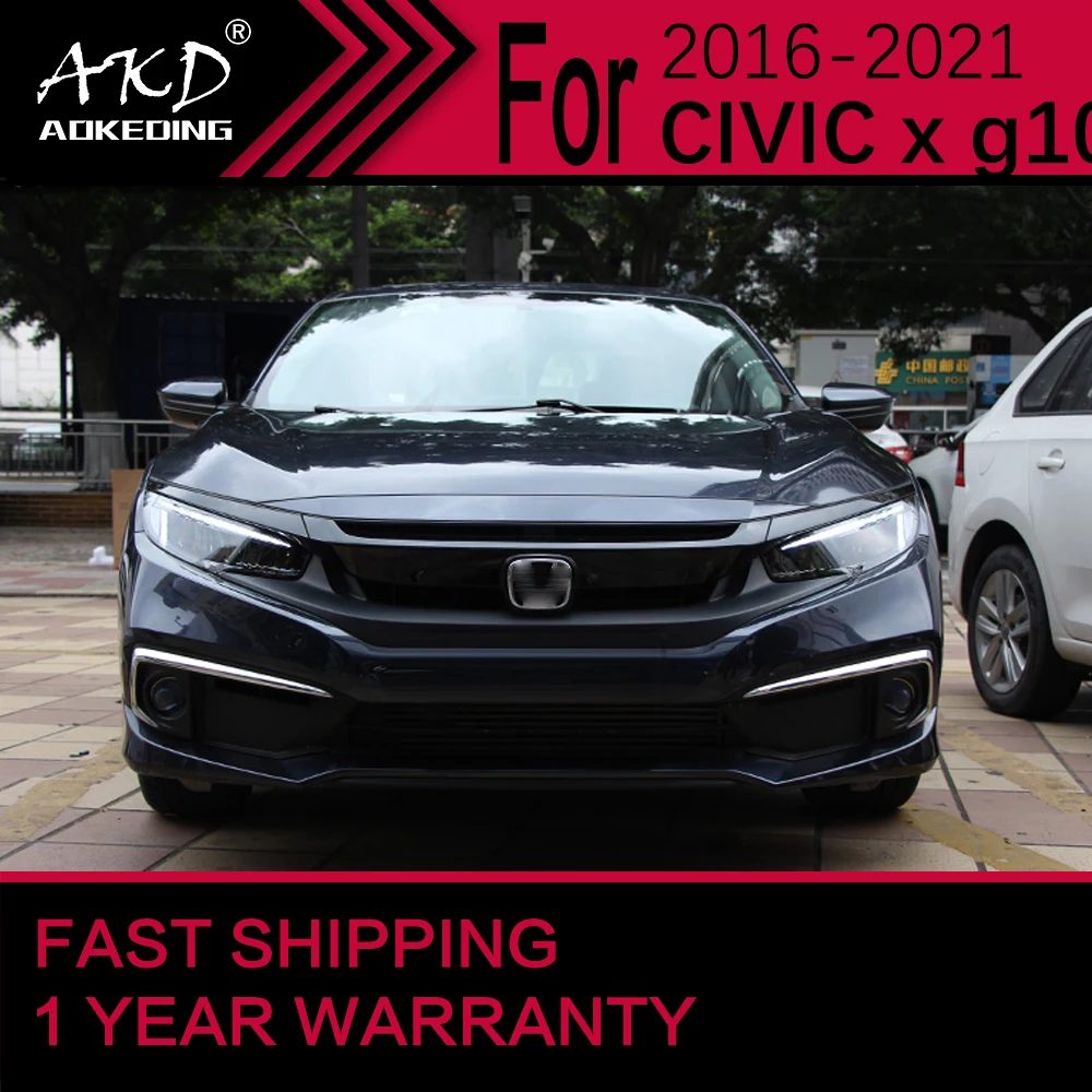 أضواء السيارة لهوندا سيفيك X G10 LED المصباح 2016-2021 سيفيك رئيس مصباح Drl العارض عدسة اكسسوارات السيارات #5