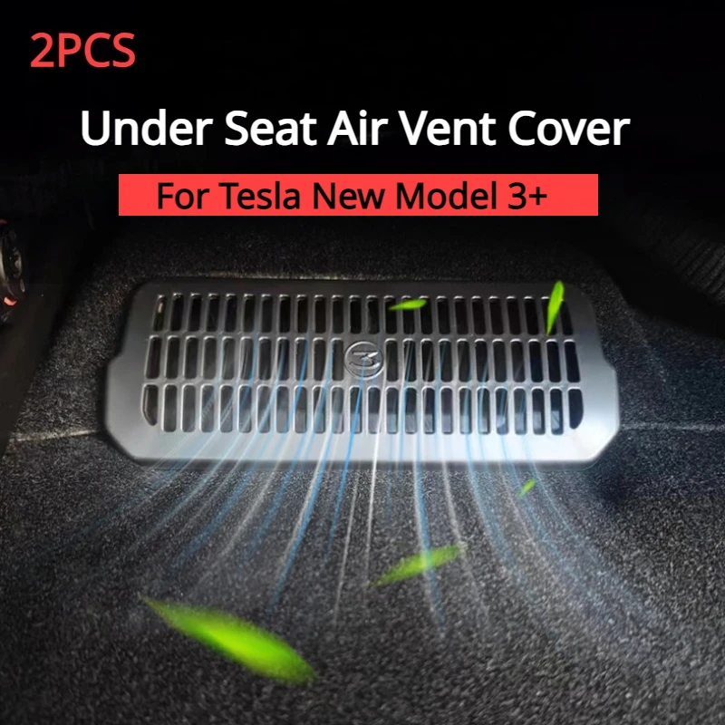 Under Seat Air Vent Cover For New Tesla Model 3+ Underseat Air Outlet Protective Cover for 2024 Model3+ Car Tidying Accessories