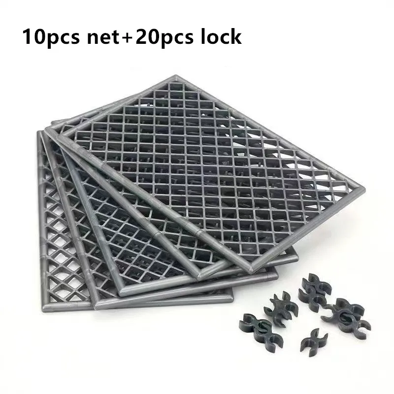 10pcs Military Base Barbed Wire Building Block Accessories Figures City Fence Isolation Network Moc Brick Children Education Toy