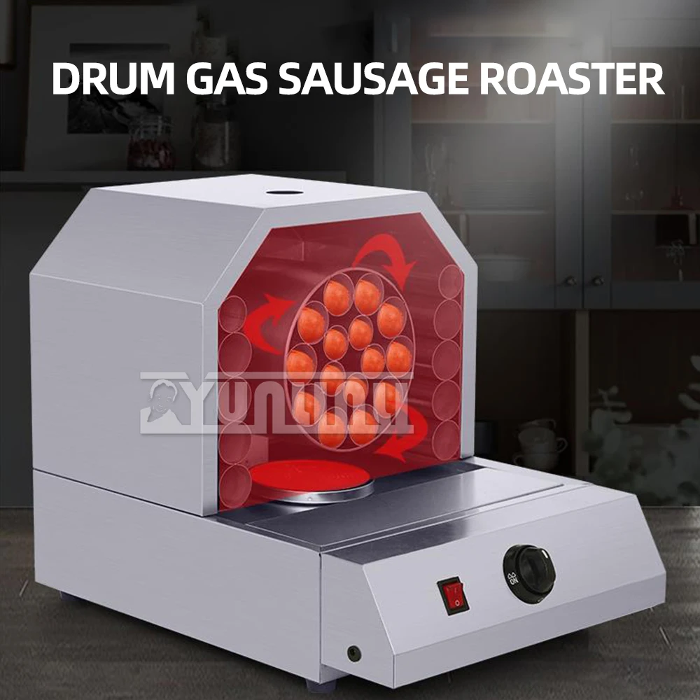 

Multifunctional Gas Rotary Sausages Machine Fully Automatic Commercial Hot Dog Roasting Machine