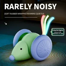 Brinquedos para animais de estimação brinquedo interativo para gatos carro elétrico mouse-teaser automático com prevenção inteligente de obstáculos produtos para animais de estimação aparador vgr