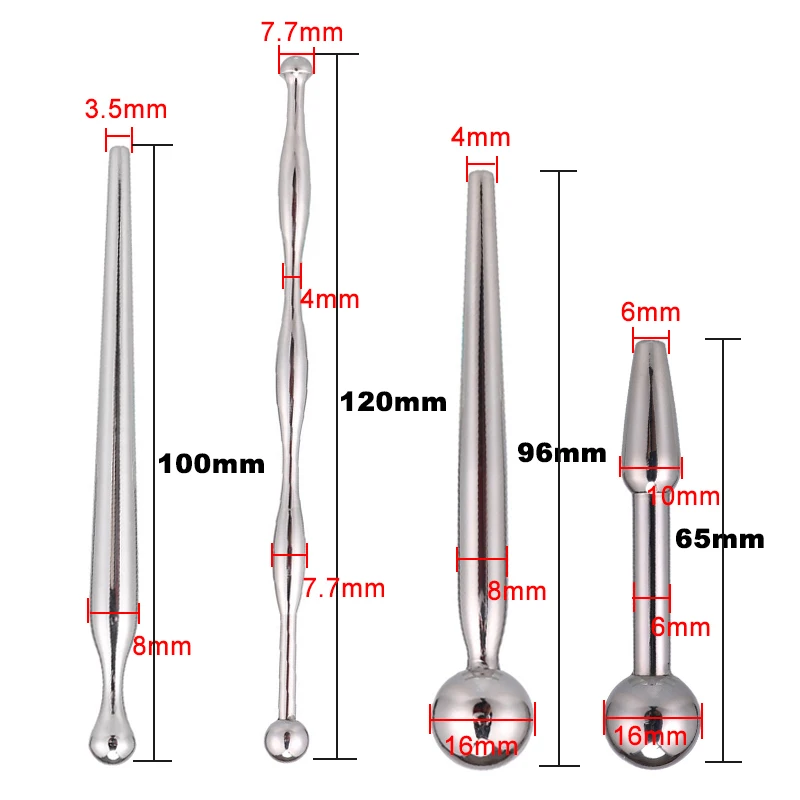 4 Styles Metal Urethral Dilators Masturbation Sex Toys For Men Penis Plug Metal Urethral Plug Beads Penis Insert Sounding Rod 18